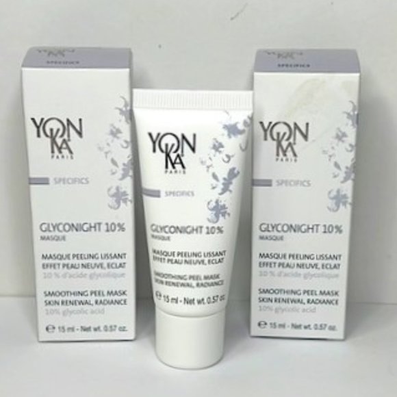 YONKA Glyconight 10% Smoothing Peel Mask Skin Renewal Radiance 0.57 OZ (2pc) - Picture 1 of 2